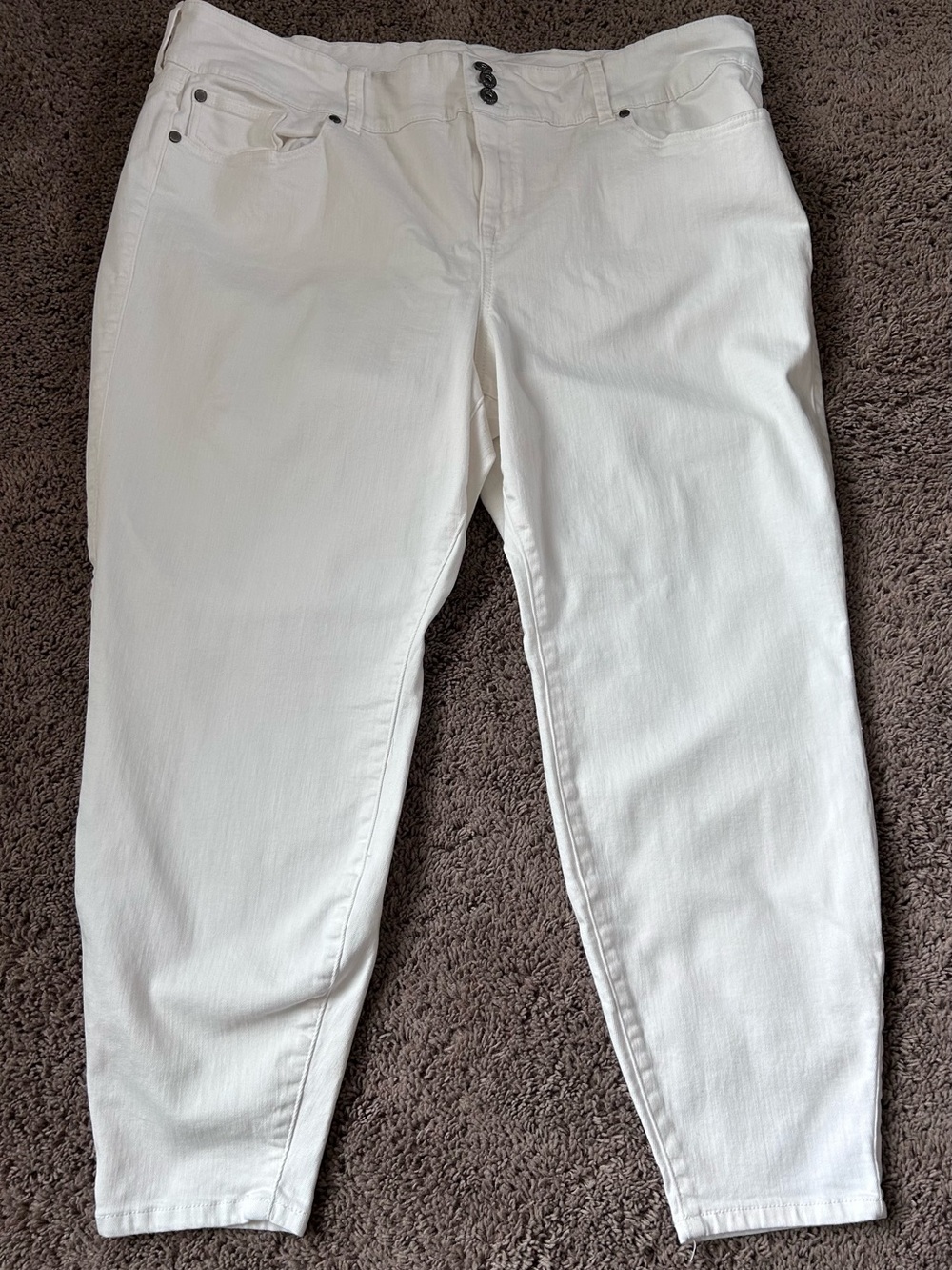 Torrid Womens White Super Stretch Jeans Jeggings Plus 26R Cottage Beach Pants